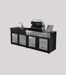 باربیکیو آیلند طرح خطی تمام سنگ