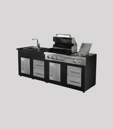 باربیکیو آیلند طرح خطی تمام سنگ