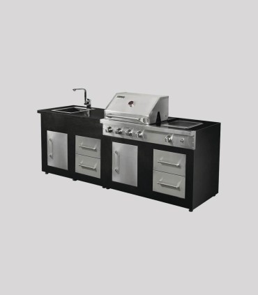 باربیکیو آیلند طرح خطی تمام سنگ