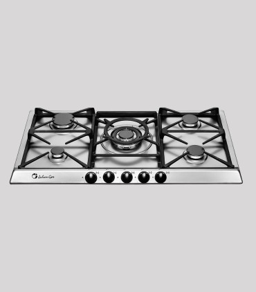 SBS005 Stainless Steel Gas Cooktop - 5-Burner with Central Wok Burner