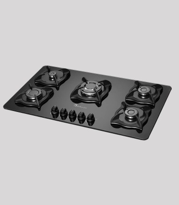 SBD005 Glass Gas Cooktop - 5-Burner with Central Wok Burner