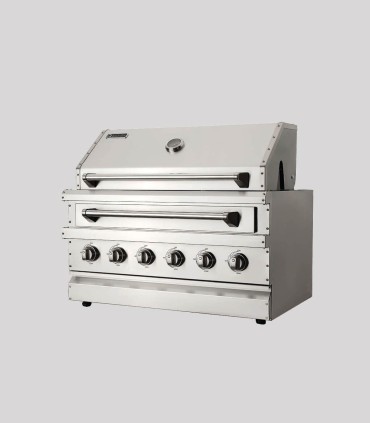 باربیکیو ۶ شعله رومیزی گازی–زغالی  استیل